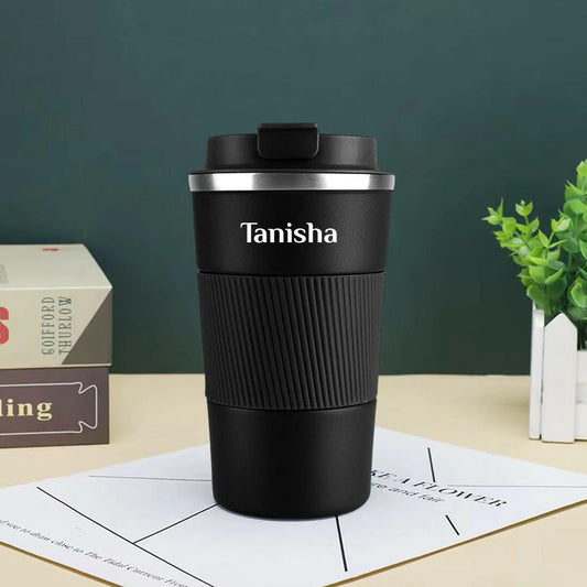 Personalized Sipper Coffee Tumbler G734 - Black