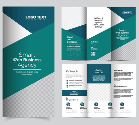 Custom Trifold Brochure Printing Flyer Pamphlet Leaflet Service A5 A4 Pamphlets Design Digital 3 4 Fold Leaflets Flyers Print