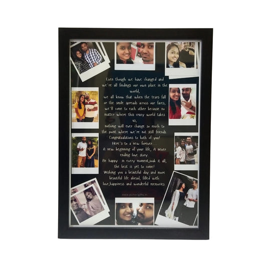 Personalised Message With Collage Photo Frame A/4 Size