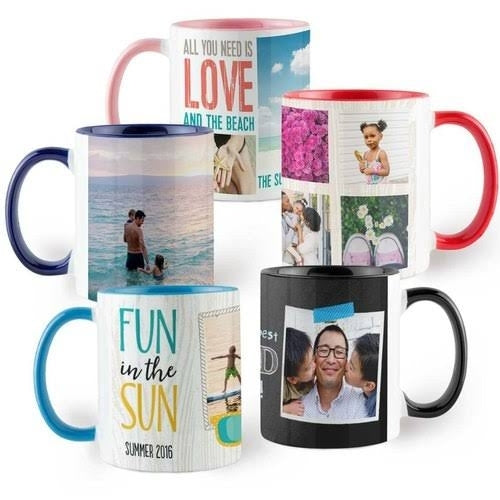Print Hearts Customised Inner Color Mug