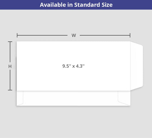 Envelopes Size 9.50 Inch x 4.25 Inch | 100 GSM Alabaster Paper