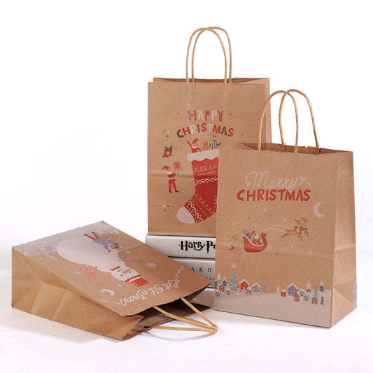 Custom Eco Friendly Shopping Bags Fast Food Packaging Paper Bag Restaurant Take Away Paper Kraft Paper Bag