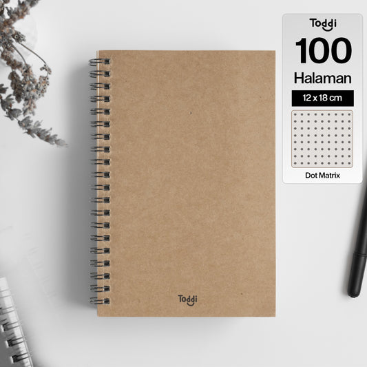 Notebook Diary 68 GSM 100 Page Halaman-Brown