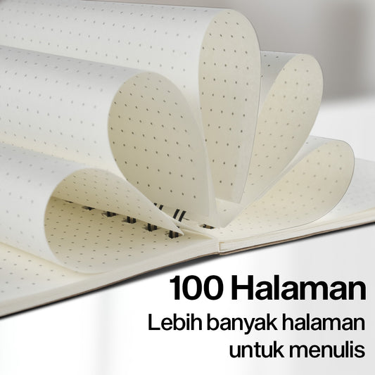 Notebook Diary 68 GSM 100 Page Halaman-Brown